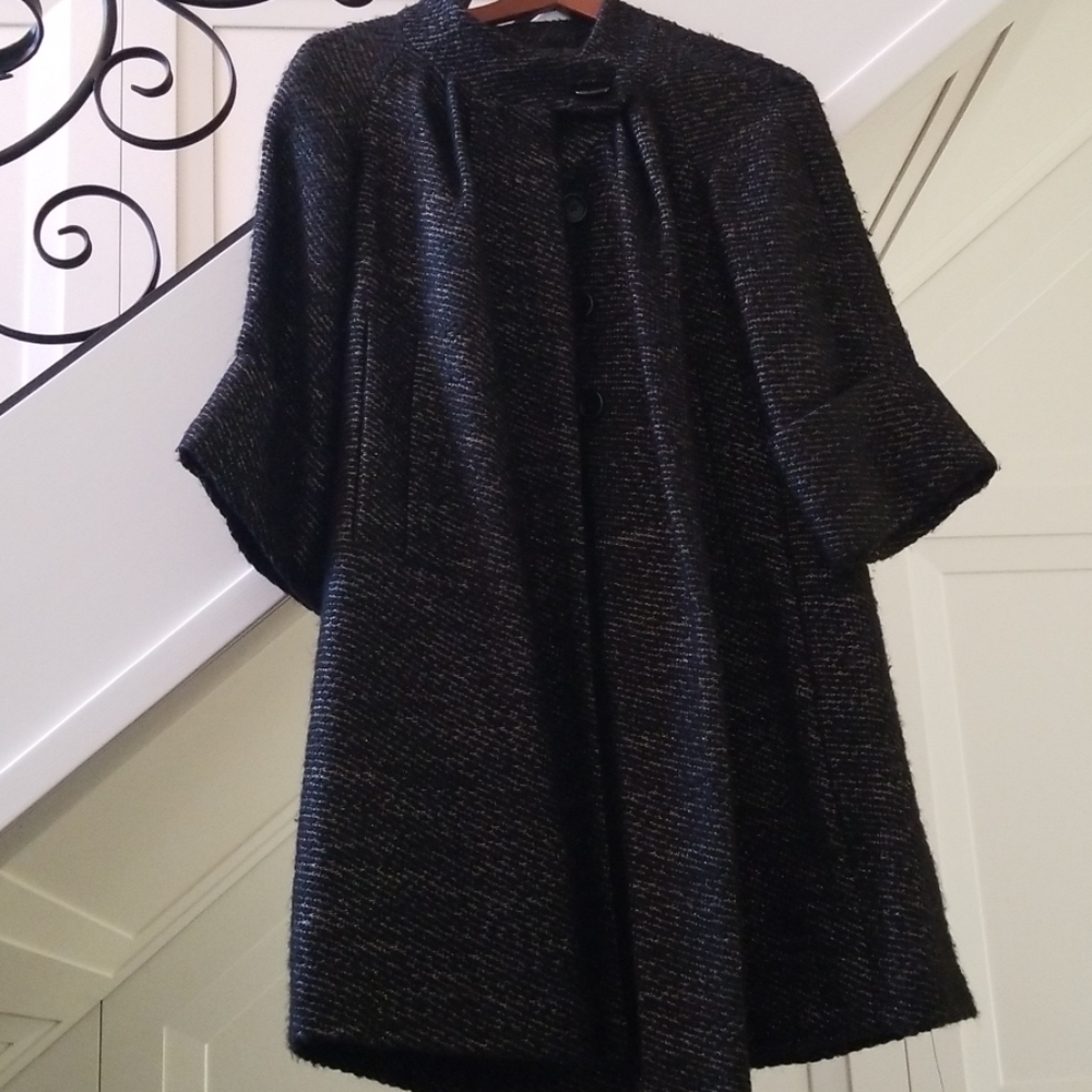 Gold and black swing coat-